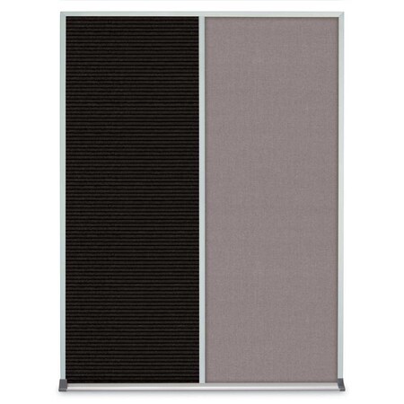 United Visual Products Single Door Radius Plus Corkboard, 36"X UV8002PLUS-WHITE-DBURGU
